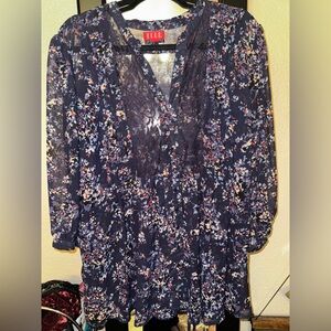 Elle sheer floral top